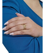 GUESS SAY MY NAME Ring with zircons yellow gold - Rings - 3
