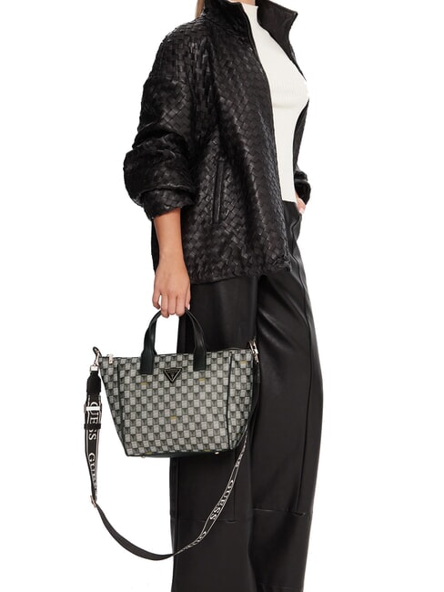 FOLLIE Jet Set Logo Print Tote Bag black logo - Women’s Bags