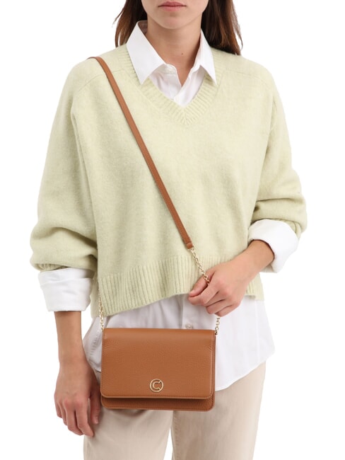 TULIP Hammered leather shoulder bag CUIR - Women’s Bags