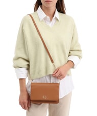 COCCINELLE TULIP Hammered leather shoulder bag CUIR - Women’s Bags - 4