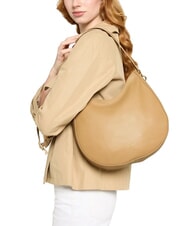 COCCINELLE ALPHA Hammered leather shoulder bag fresh beige - Women&rsquo;s Bags - 4