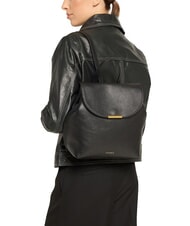 COCCINELLE PRIMROSE Hammered leather backpack Black - Women’s Bags - 4