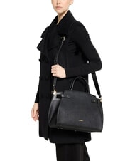 COCCINELLE KLICHE Leather handbag with shoulder strap Black - Women’s Bags - 4