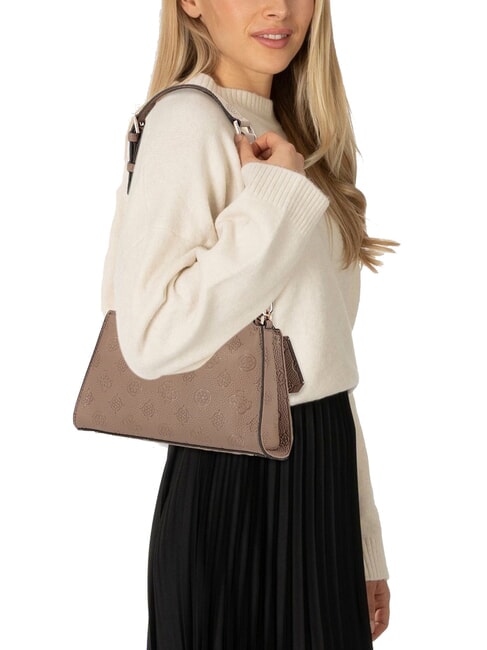 CRESIDIA II Shoulder bag with zip dark taupe logo - Women&rsquo;s Bags