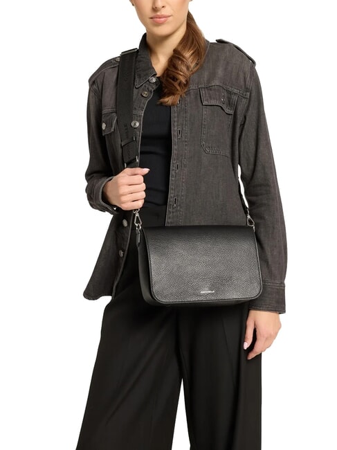 ARIES Hammered leather shoulder bag Black - Women&rsquo;s Bags