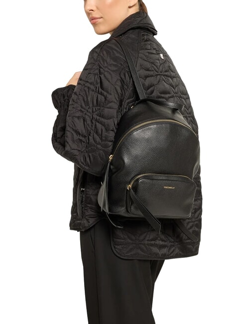 JEN Hammered leather backpack Black - Women’s Bags