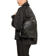 COCCINELLE JEN Hammered leather backpack Black - Women’s Bags - 4