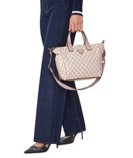 GUESS FOLLIE Jet Set Logo Print Tote Bag blush logo - Women&rsquo;s Bags - 4