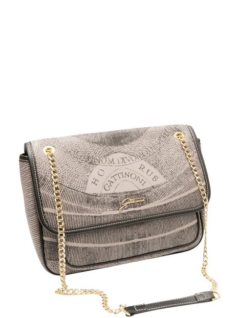 PLANETARIUM Convertible bag with flap monochrom lt grey/black - Women&rsquo;s Bags