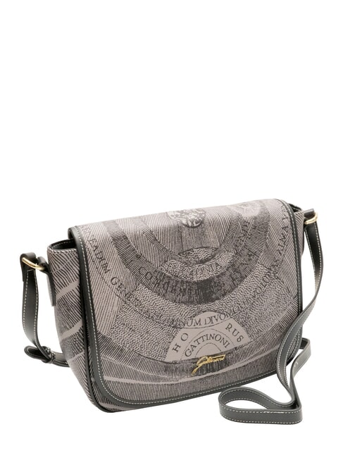 PLANETARIUM Shoulder bag with flap monochrom lt grey/black - Women&rsquo;s Bags