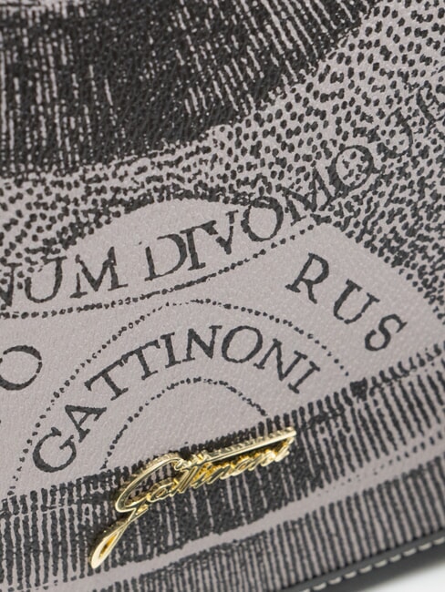 PLANETARIUM Shoulder bag with flap monochrom lt grey/black - Women&rsquo;s Bags