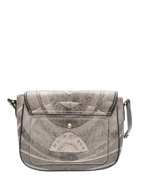 PLANETARIUM Shoulder bag with flap monochrom lt grey/black - Women&rsquo;s Bags