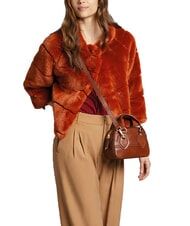 THE BRIDGE DAPHNE Mini leather trunk bag BROWN - Women&rsquo;s Bags - 5