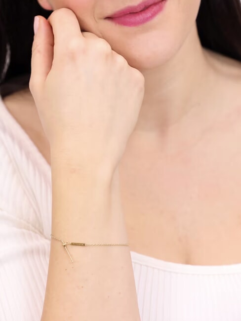   Gold plated bracelet with charms gold - Bracelets