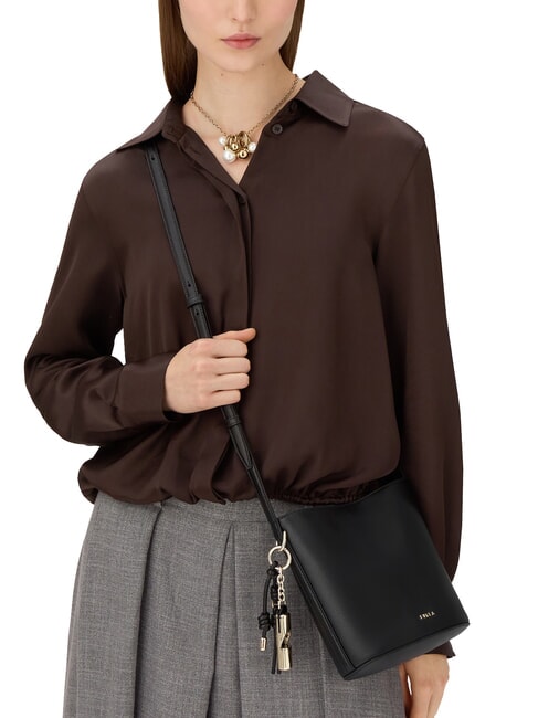 ROXIE Ares leather shoulder bucket bag Black - Women’s Bags