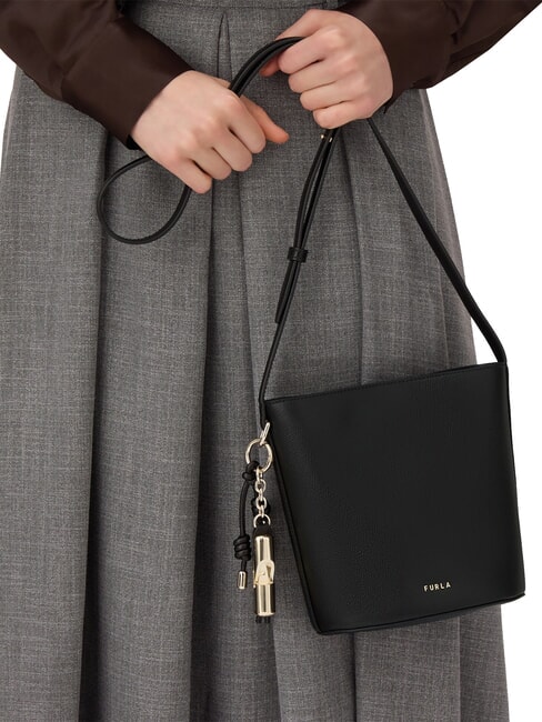 ROXIE Ares leather shoulder bucket bag Black - Women’s Bags