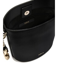 FURLA ROXIE Ares leather shoulder bucket bag Black - Women’s Bags - 6