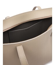 FURLA AVA Medium leather shopping bag linen+urban gray int. - Women’s Bags - 5