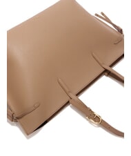 FURLA AVA Large leather shopping bag toffee+black int. - Women’s Bags - 6