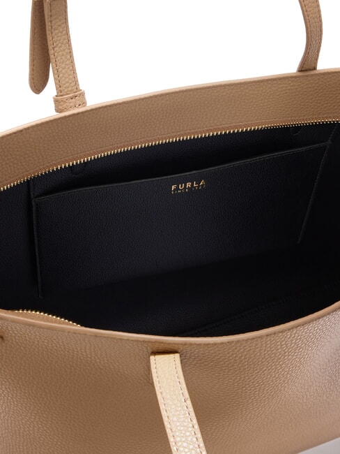 AVA Large leather shopping bag toffee+black int. - Women’s Bags