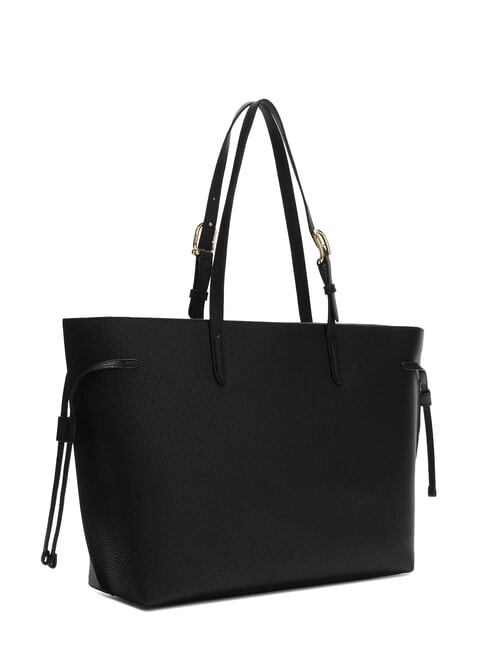 AVA Large leather shopping bag black+black int - Women’s Bags