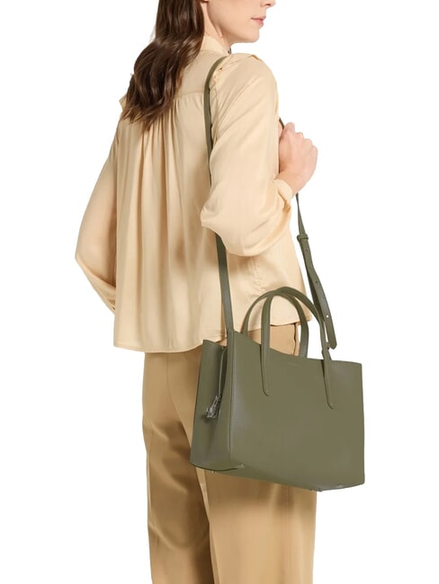 SWAP Leather bag with shoulder strap laurel green - Women’s Bags