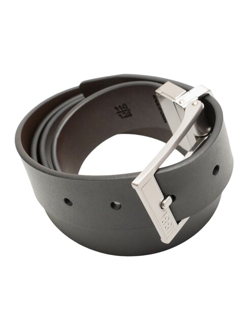 BICOLOR Reversible leather belt black/dark brown - Belts