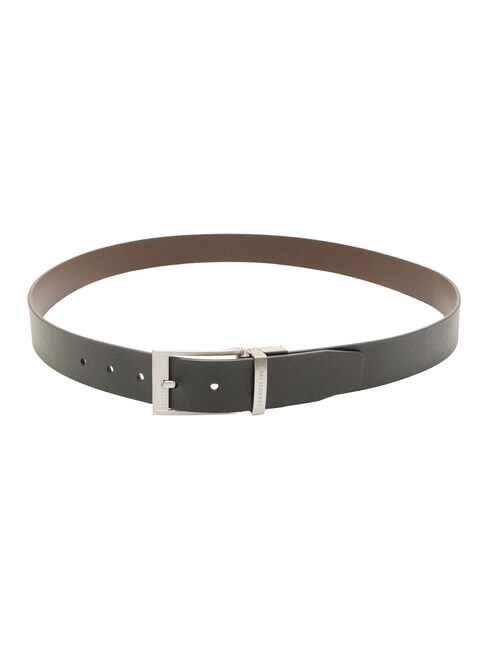 BICOLOR Reversible leather belt black/dark brown - Belts