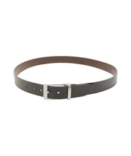 CERRUTI BICOLOR Reversible leather belt black/dark brown - Belts - 4