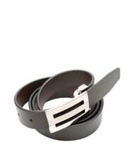 CERRUTI BUSINESS CASUAL Leather belt black/dark brown - Belts - 3