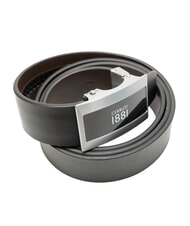 CERRUTI 1881 Double-sided leather belt black/dark brown - Belts - 3