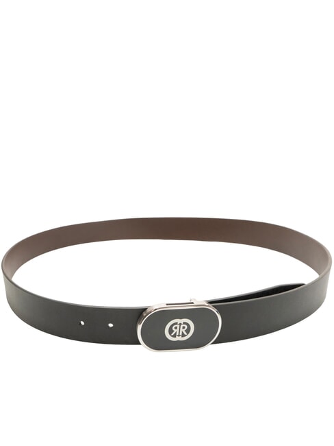 DOUBLE R Leather belt black/dark brown - Belts