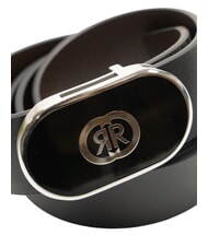 CERRUTI DOUBLE R Leather belt black/dark brown - Belts - 3