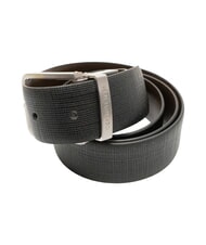 CERRUTI CASUAL Leather belt black/dark brown - Belts - 3