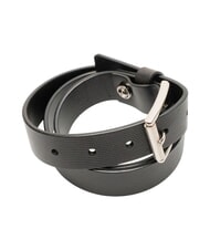 CERRUTI BUCKLE Leather belt black - Belts - 3