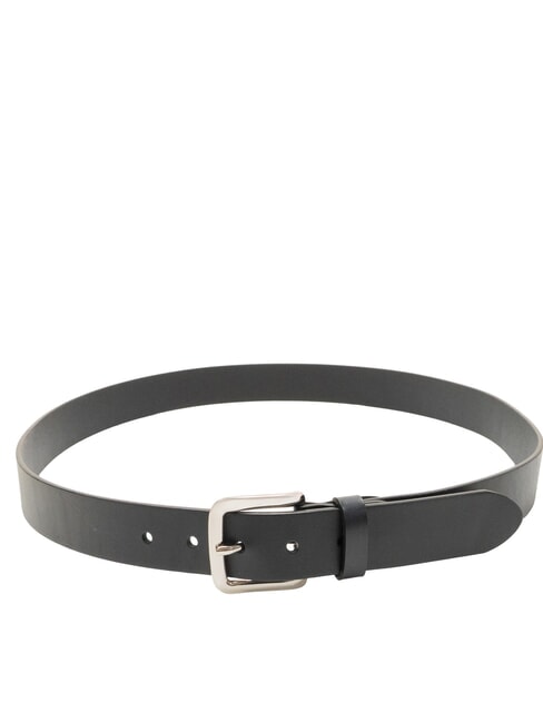 LOGO EMBOSSED Shortenable leather belt blue - Belts