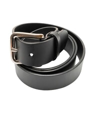 CERRUTI LOGO EMBOSSED Shortenable leather belt blue - Belts - 3