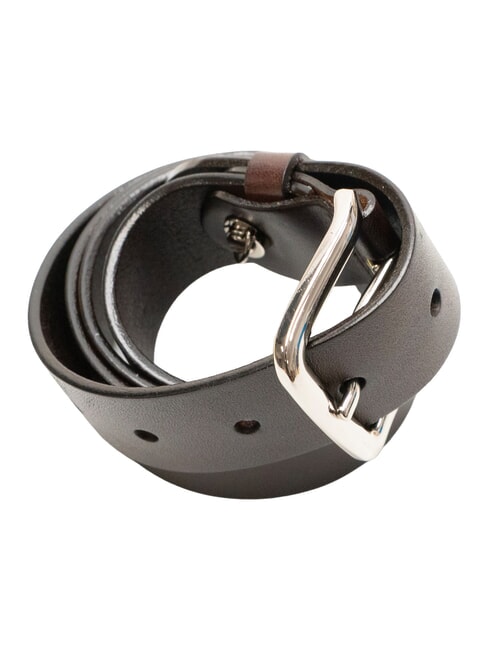 LOGO EMBOSSED Shortenable leather belt head - Belts