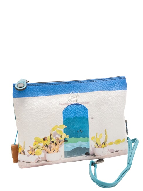 BEYONCE Leather clutch bag blue door - Women&rsquo;s Bags