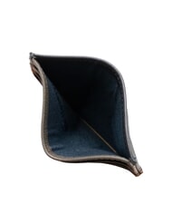 CERRUTI NADIR Flat leather card holder blue - Men’s Wallets - 3