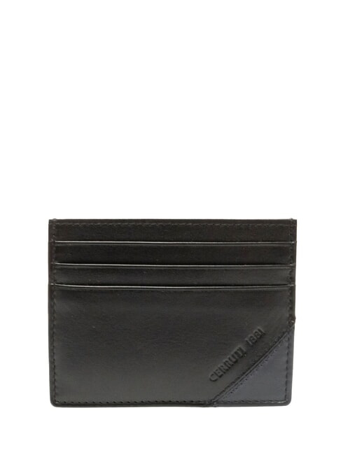 MARCUS Flat leather card holder black - Men’s Wallets
