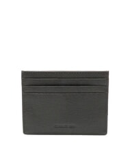 CERRUTI NADIR Flat leather card holder Grey - Men’s Wallets - 2