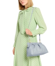 COCCINELLE DILETTA SOFT Hammered leather clutch bag mist blue - Women&rsquo;s Bags - 4