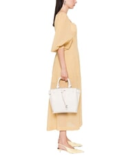 COCCINELLE FLORES Medium hammered leather tote bag white - Women&rsquo;s Bags - 4