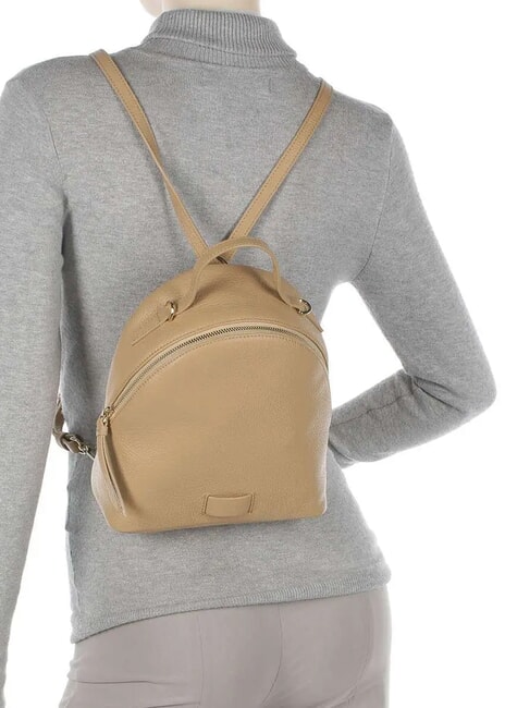 VOILE Mini backpack in hammered leather mist blue - Women’s Bags