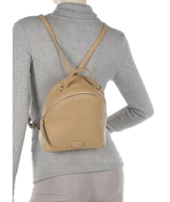 COCCINELLE VOILE Mini backpack in hammered leather mist blue - Women’s Bags - 7