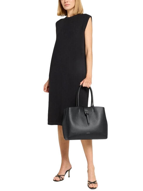 ALBA Hammered leather shoulder bag Black - Women&rsquo;s Bags