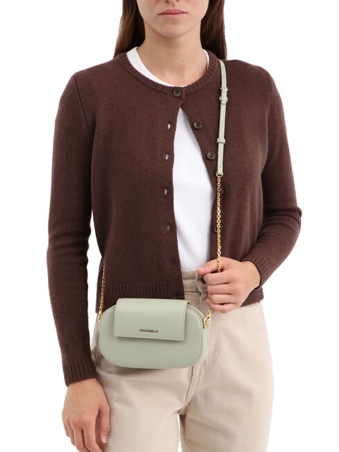 FAINT Hammered leather mini bag light grey - Women’s Bags