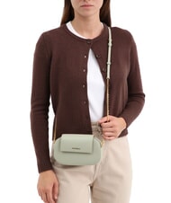 COCCINELLE FAINT Hammered leather mini bag light grey - Women’s Bags - 5