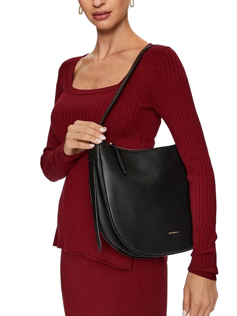 PRISCILLA Shoulder bag, in leather paprika - Women&rsquo;s Bags